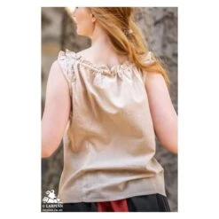 Adele Sleeveless Medieval Blouse - Cream -Larp Inn adele sleeveless medieval blouse cream 4
