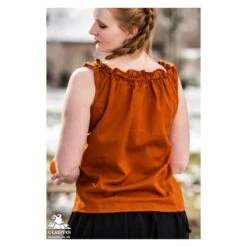 Adele Sleeveless Medieval Blouse - Orange -Larp Inn adele sleeveless medieval blouse orange 2