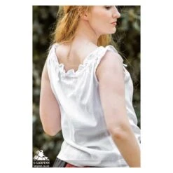 Adele Sleeveless Medieval Blouse - White -Larp Inn adele sleeveless medieval blouse white 3