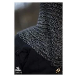 Alaric Chainmail Coif - Natural Finish -Larp Inn alaric chainmail coif natural finish 2