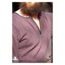 Arvid Tunic - Burgundy Grey -Larp Inn arvid tunic burgundy grey 3