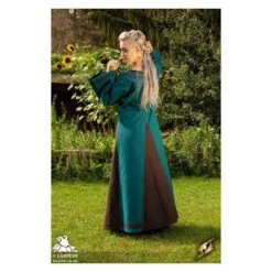 Astrid Dress - Azure / Brown -Larp Inn astrid dress azure brown 2