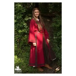 Astrid Dress - Red / Brown -Larp Inn astrid dress red brown 5