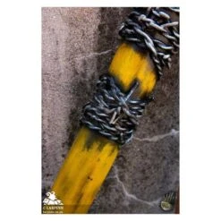 Barbed Wire Baseball Bat - Yellow - 32in - LARP -Larp Inn barbed wire baseball bat yellow 32in 2
