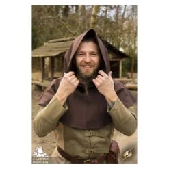 Basic Hood - Brown 12 Basic Hood - Brown -Larp Inn basic hood brown 4
