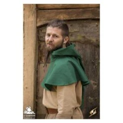 Basic Hood - Green -Larp Inn basic hood green 3