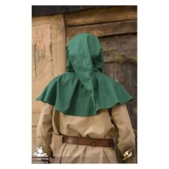 Basic Hood - Green -Larp Inn basic hood green 5