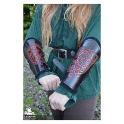 Celtic Weave Bracers - Black
