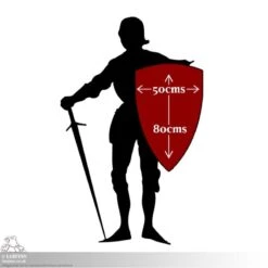 Checkered Knight Shield - White & Gold - 32IN X 20IN - LARP -Larp Inn checkered knight shield white gold 32in x 20in larp 4