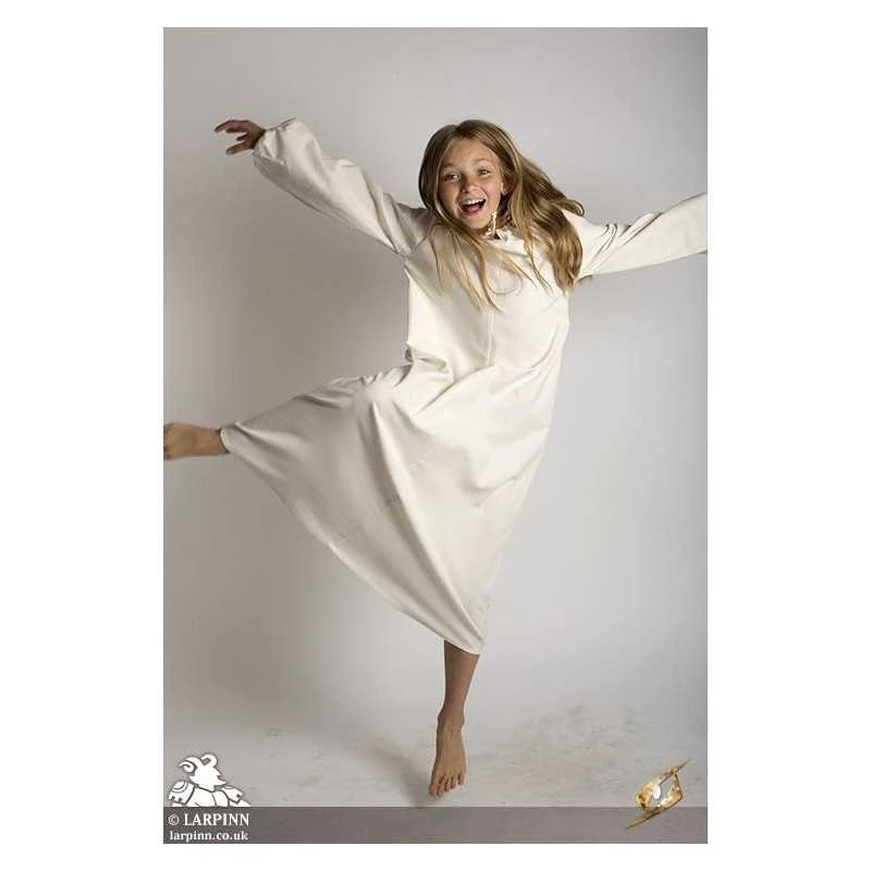 Children's Shift Dress - Off White 7 Children's Shift Dress - Off White - Image 5