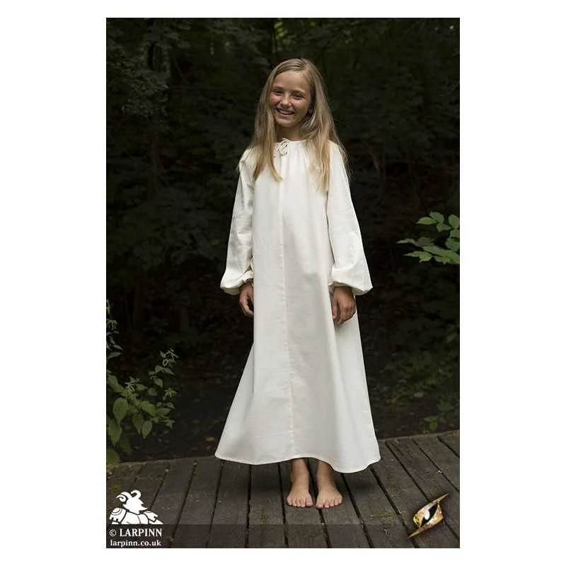 Children's Shift Dress - Off White 3 Children's Shift Dress - Off White