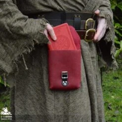 Corym A6 Leather Pouch - Red -Larp Inn corym a6 leather pouch red 1