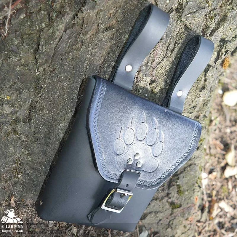 Corym Bear Paw A6 Leather Pouch - Black 4 Corym Bear Paw A6 Leather Pouch - Black - Image 2