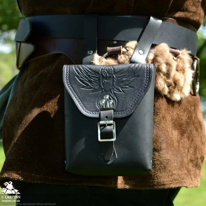 Corym Hootie A6 Leather Pouch - Black 4 Corym Hootie A6 Leather Pouch - Black - Image 2