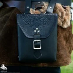 Corym Hootie A6 Leather Pouch - Black