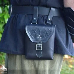 Corym Wolf A6 Leather Pouch - Black -Larp Inn corym wolf a6 leather pouch black 2