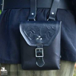 Corym Wolf A6 Leather Pouch - Black