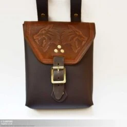 Corym Wolf A6 Leather Pouch - Brown -Larp Inn corym wolf a6 leather pouch brown 2