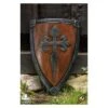 Crusader Shield - Wood/Steel - 28IN X 20IN - LARP -Larp Inn crusader shield woodsteel 28in x 20in larp