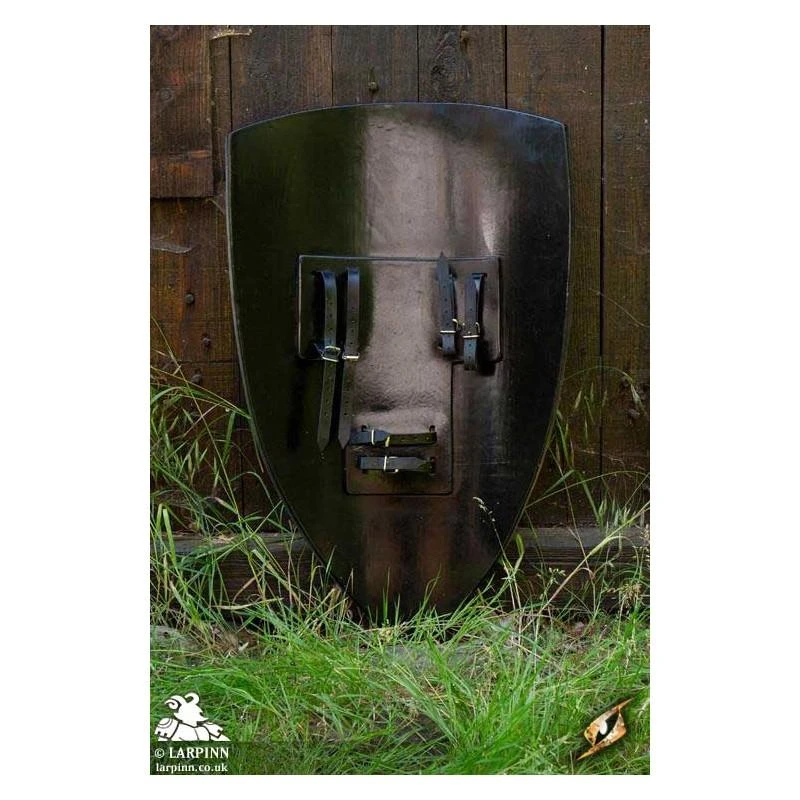 Crusader Shield - Wood/White - 36IN X 24IN - LARP 4 Crusader Shield - Wood/White - 36IN X 24IN - LARP - Image 2