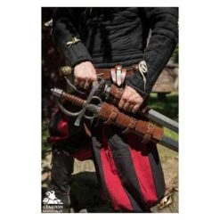 Double Holder/Scabbard - Brown -Larp Inn double holder scabbard brown 2