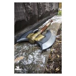 Doubleheaded Battle Axe - 33in - LARP -Larp Inn doubleheaded battle axe 33in larp 2