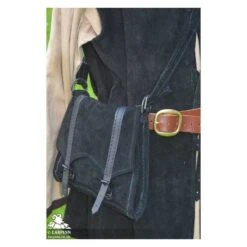 Duke Leather Shoulder Bag - Black 9 Duke Leather Shoulder Bag - Black -Larp Inn duke leather shoulder bag black 3