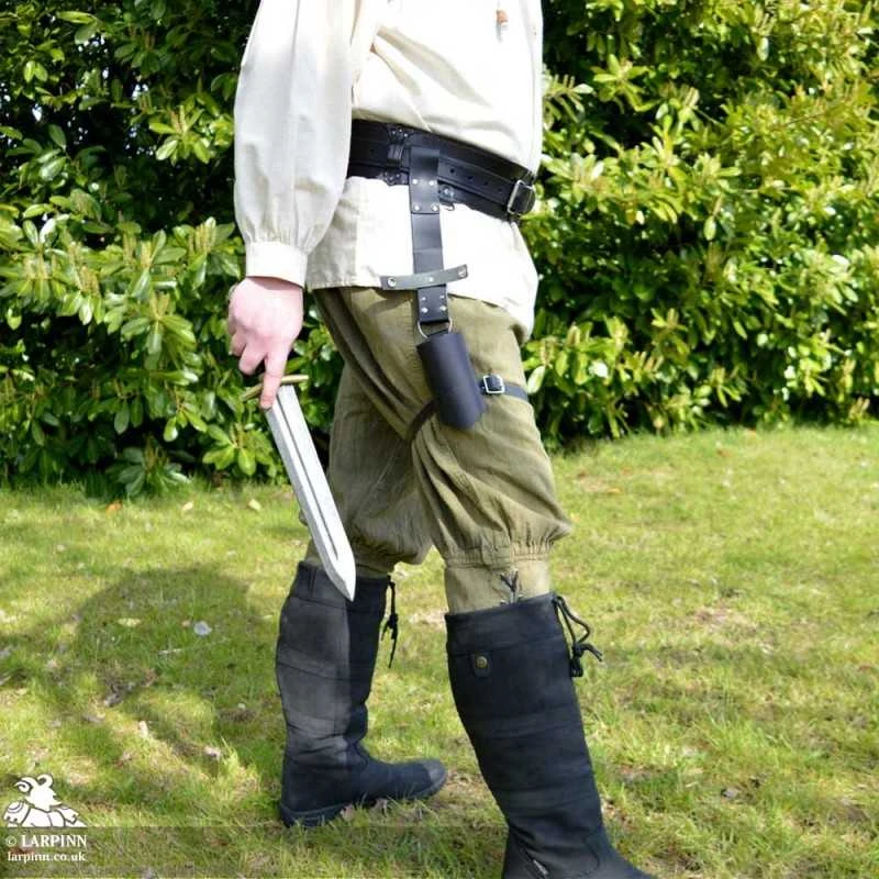 Ulborin Dagger Leg Scabbard - Black 4 Ulborin Dagger Leg Scabbard - Black - Image 2