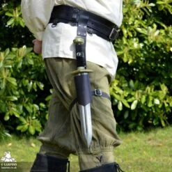 Ulborin Dagger Leg Scabbard - Black 9 Ulborin Dagger Leg Scabbard - Black -Larp Inn earl dagger leg scabbard black with handle popper 3
