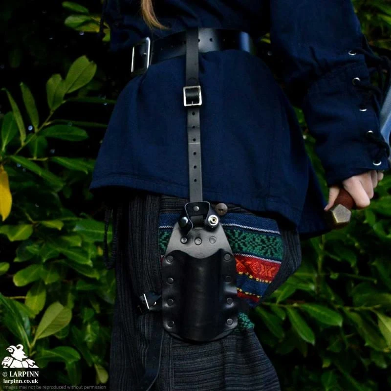 Earl Dagger Leg Scabbard - Black - With Handle Popper 5 Earl Dagger Leg Scabbard - Black - With Handle Popper - Image 3