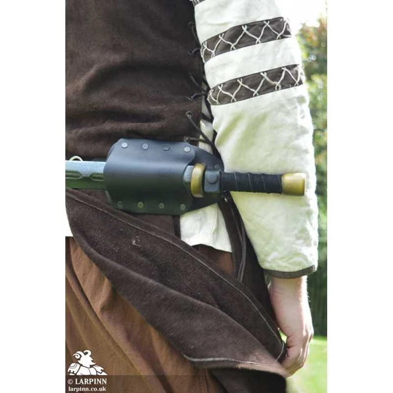 Earl Horizontal Dagger Scabbard - Black 4 Earl Horizontal Dagger Scabbard - Black - Image 2