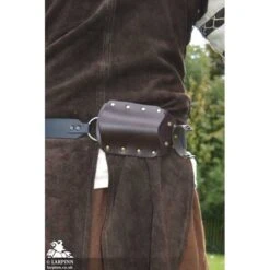 Earl Horizontal Dagger Scabbard - Brown -Larp Inn earl horizontal dagger scabbard brown 2