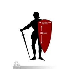 Elf Shield - Red - 47IN X 22IN - LARP -Larp Inn elf shield red 47in x 22in larp 5