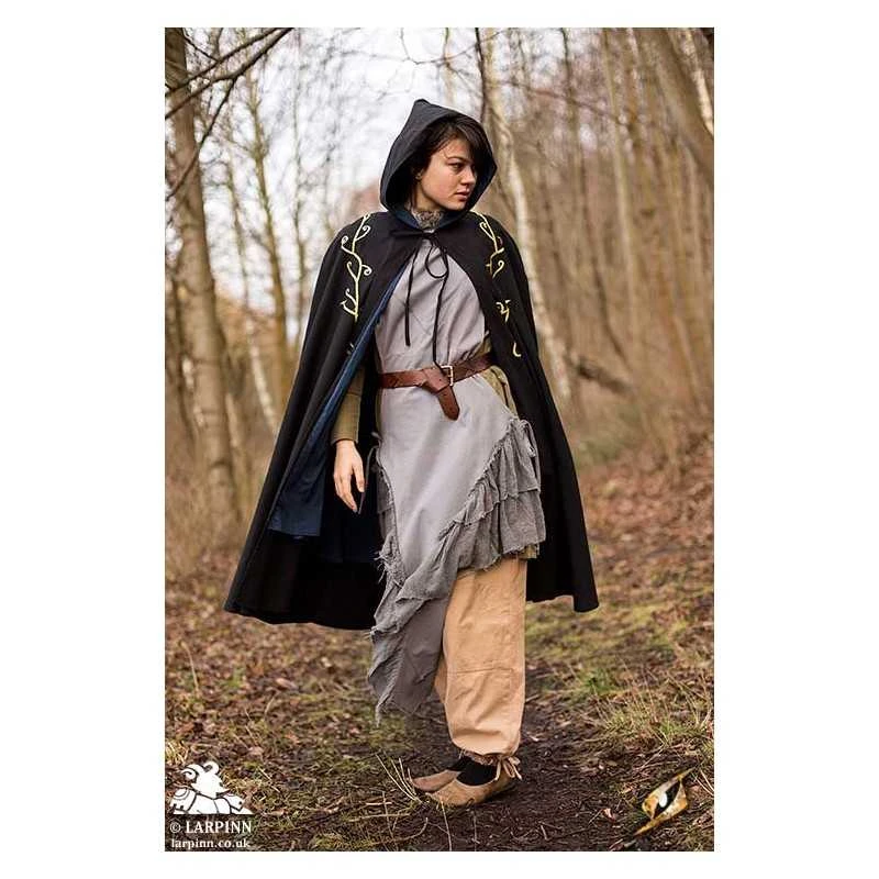 Embroidered Cape/Cloak - Black 4 Embroidered Cape/Cloak - Black - Image 2