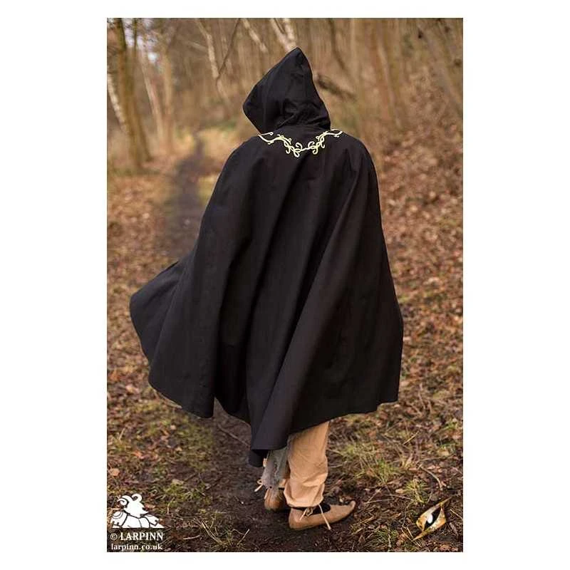 Embroidered Cape/Cloak - Black 5 Embroidered Cape/Cloak - Black - Image 3