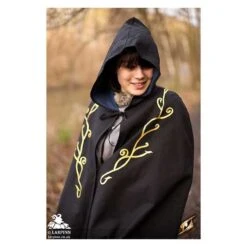 Embroidered Cape/Cloak - Black 12 Embroidered Cape/Cloak - Black -Larp Inn embroidered cape cloak black 4