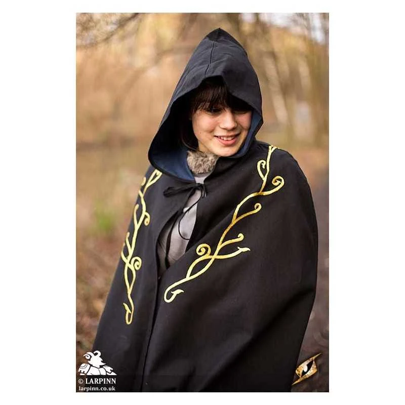 Embroidered Cape/Cloak - Black 7 Embroidered Cape/Cloak - Black - Image 5