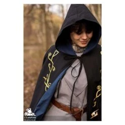 Embroidered Cape/Cloak - Black 13 Embroidered Cape/Cloak - Black -Larp Inn embroidered cape cloak black 5