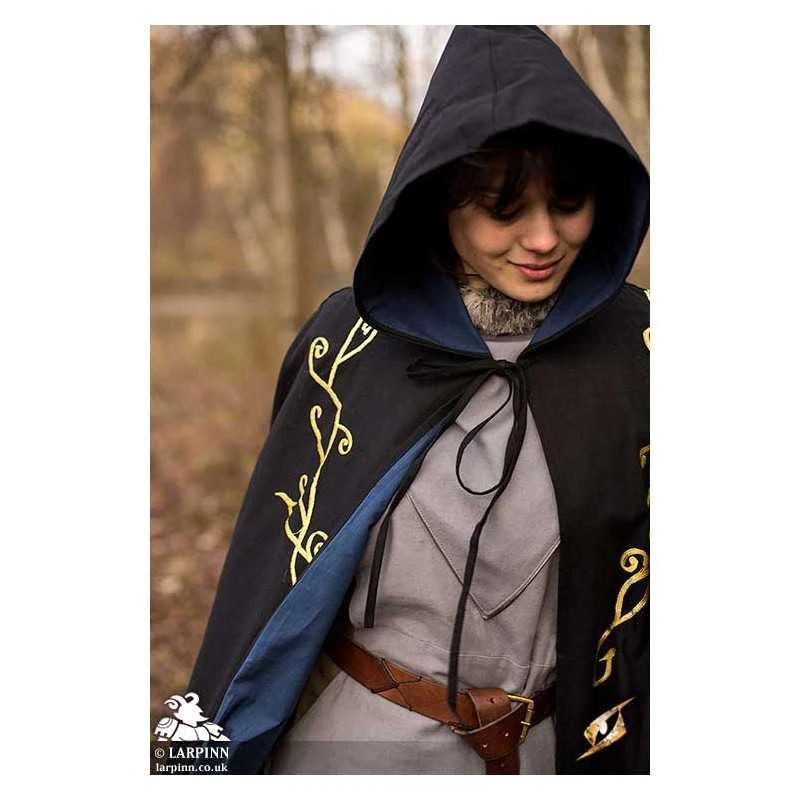 Embroidered Cape/Cloak - Black 8 Embroidered Cape/Cloak - Black - Image 6