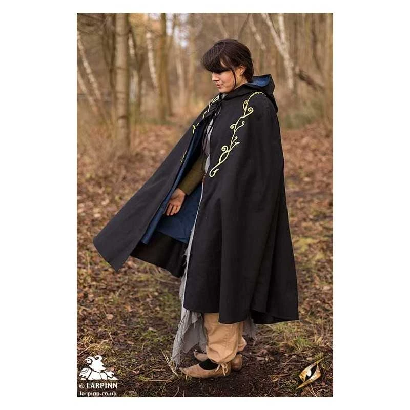 Embroidered Cape/Cloak - Black 3 Embroidered Cape/Cloak - Black