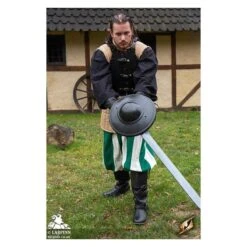 Fencing Buckler - Dark Metal - 14in - LARP -Larp Inn fencing buckler dark metal 14in larp 2