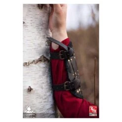 Fighter Leather Bracers - S - Black -Larp Inn fighter leather bracers s black 2
