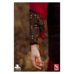 Fighter Leather Bracers - S - Brown -Larp Inn fighter leather bracers s brown 2