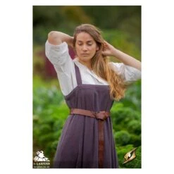 Frida Dress - Burgundy Grey -Larp Inn frida dress burgundy grey 2