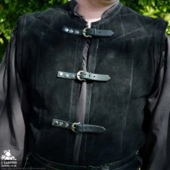 Garen Leather Vest - Long - Black 9 Garen Leather Vest - Long - Black -Larp Inn garen leather vest long black 2