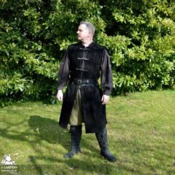 Garen Leather Vest - Long - Black 11 Garen Leather Vest - Long - Black -Larp Inn garen leather vest long black 4