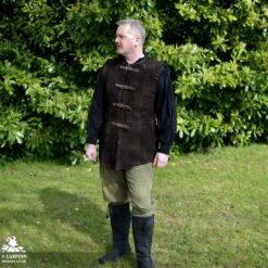 Garen Leather Vest - Short - Brown -Larp Inn garen leather vest short brown 7