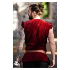 Heinrich Doublet Vest - Red 9 Heinrich Doublet Vest - Red -Larp Inn heinrich doublet vest red 2