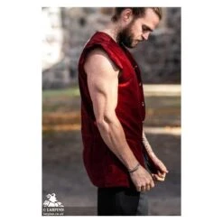Heinrich Doublet Vest - Red 10 Heinrich Doublet Vest - Red -Larp Inn heinrich doublet vest red 3