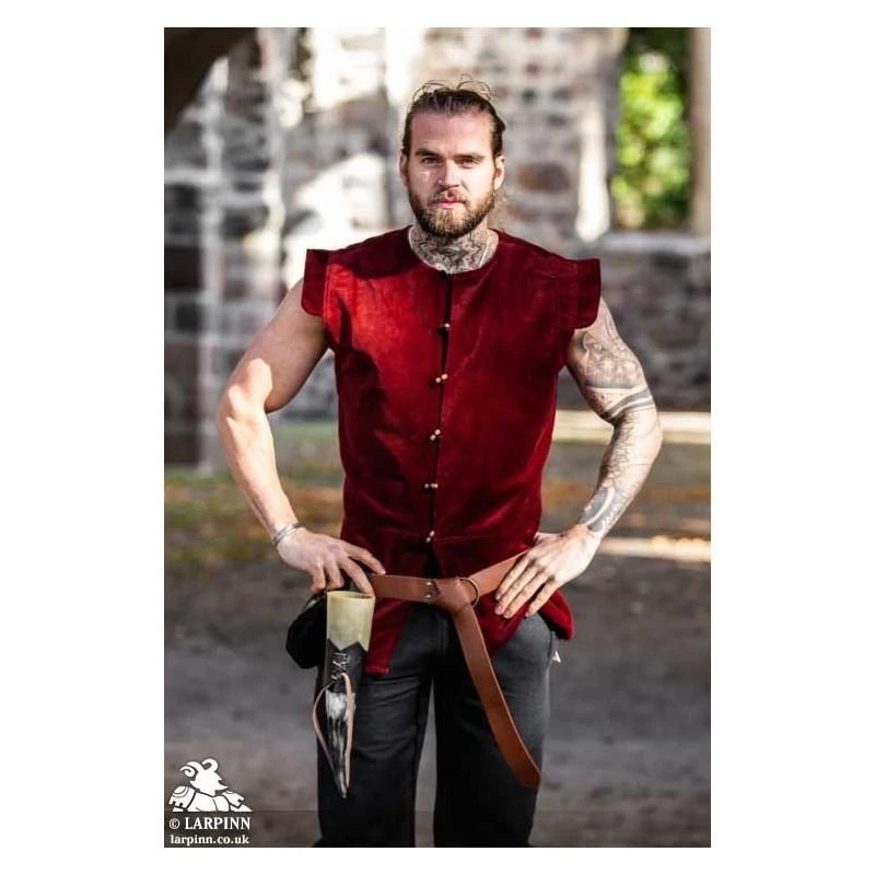 Heinrich Doublet Vest - Red 7 Heinrich Doublet Vest - Red - Image 5